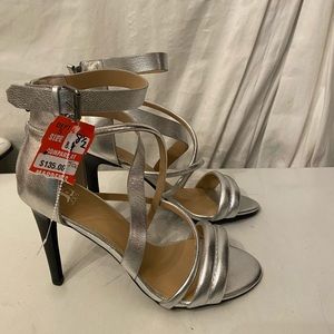Joes jeans silver high heel sandals NWT